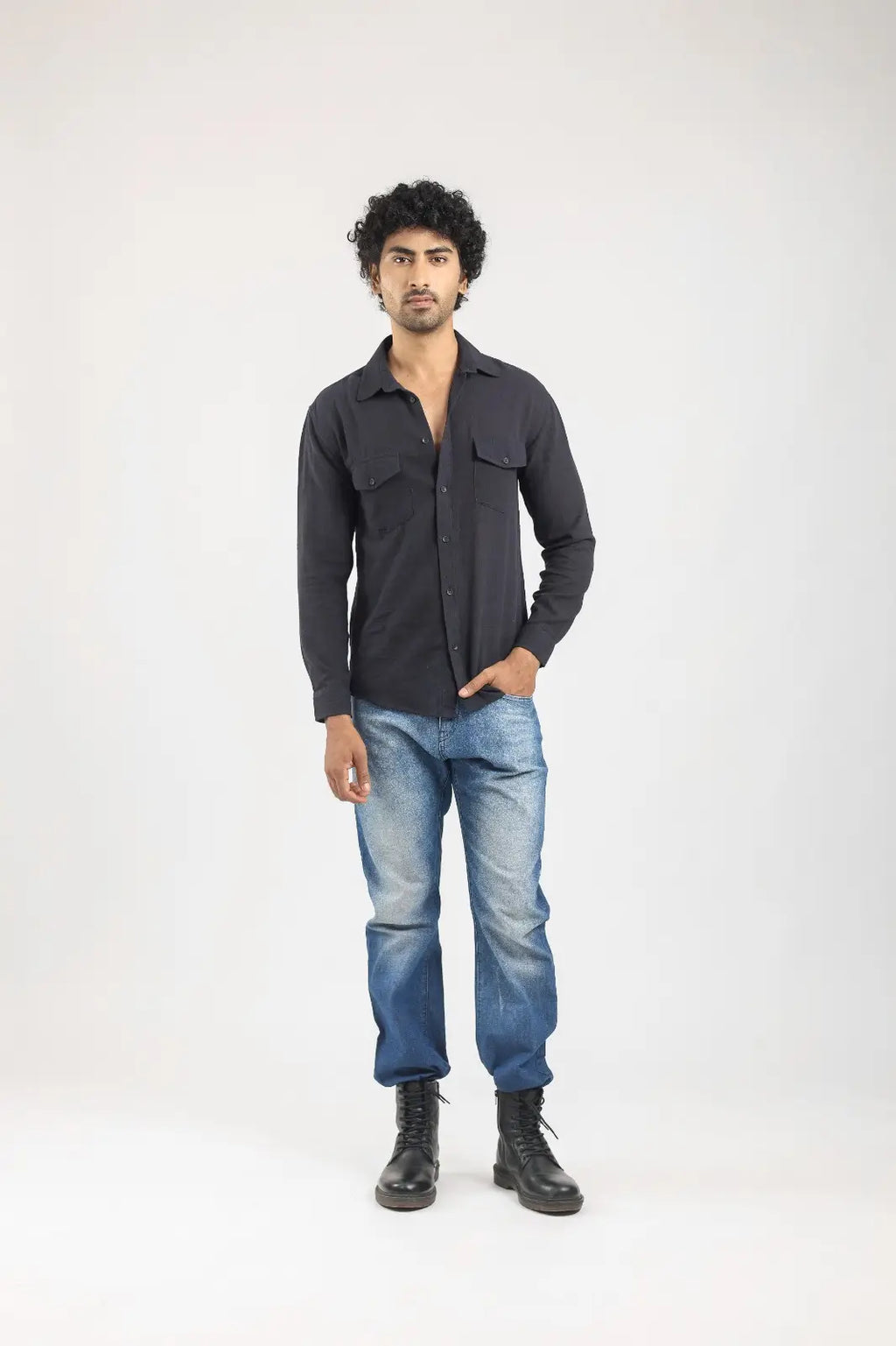 REGULAR FIT DOUBLE POCKET SHIRT