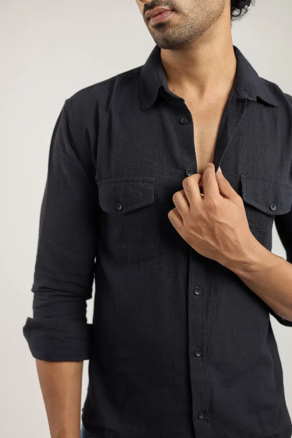 REGULAR FIT DOUBLE POCKET SHIRT